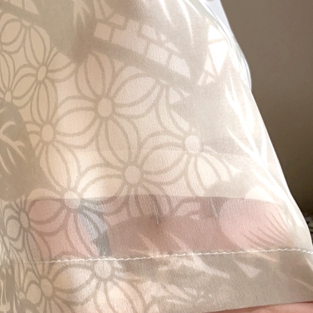 Vintage ANTHROPOLOGIE Chiffon Cotton Print Carnation Floral Skirt + Pockets - Picture 10 of 11